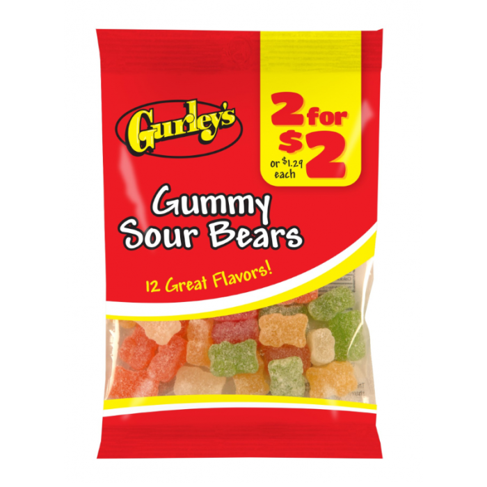 Gurley's Gummy Sour Bears Sweets 78g - Out of Date